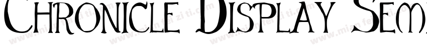 Chronicle Display Semi字体转换